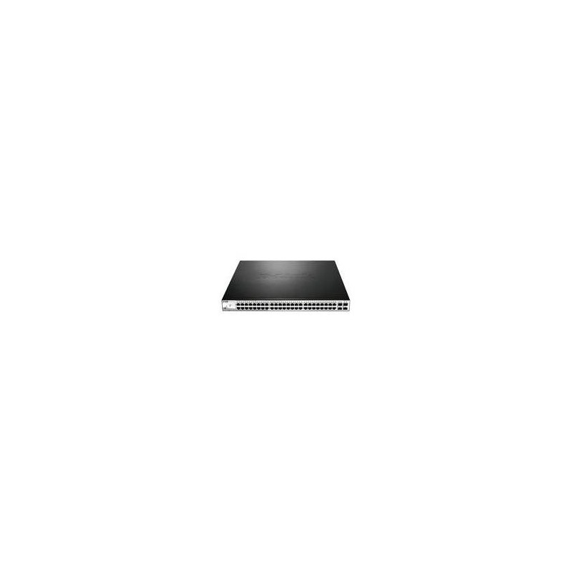 D-Link Web Smart DGS-1210-52MP - Switch - verwaltet - 8 x 10/100/1000 (PoE+) + 40 x 10/100/1000 (PoE) + 4 x SFP - Desktop, an R