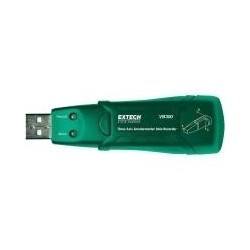EXTECH VB300 3-Achsen-Beschleunigungsmesser Datenlogger für Beschleunigungskräfte, Stöße und Vibrati (VB300)