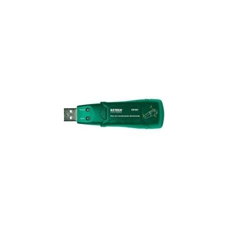EXTECH VB300 3-Achsen-Beschleunigungsmesser Datenlogger für Beschleunigungskräfte, Stöße und Vibrati (VB300)