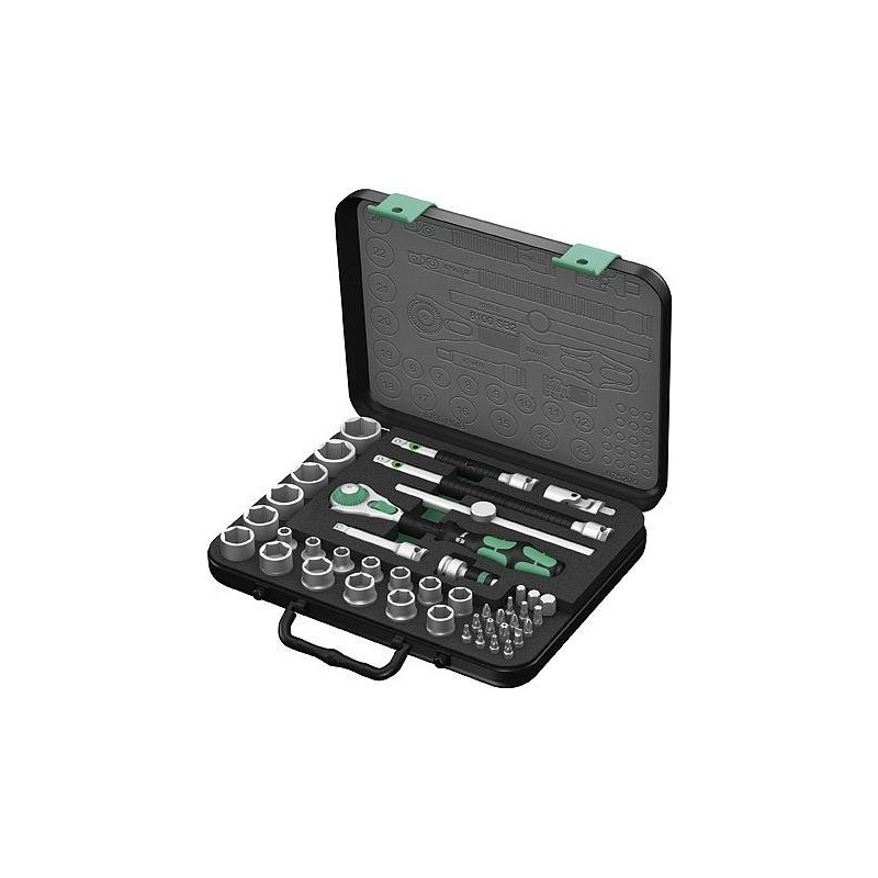 Wera Zyklop 8100 SB 2 - Drehmomentschlüssel mit Ratschenfunktion und Bit- sowie Steckschlüsselsatz - 43 Stücke (05003594001)