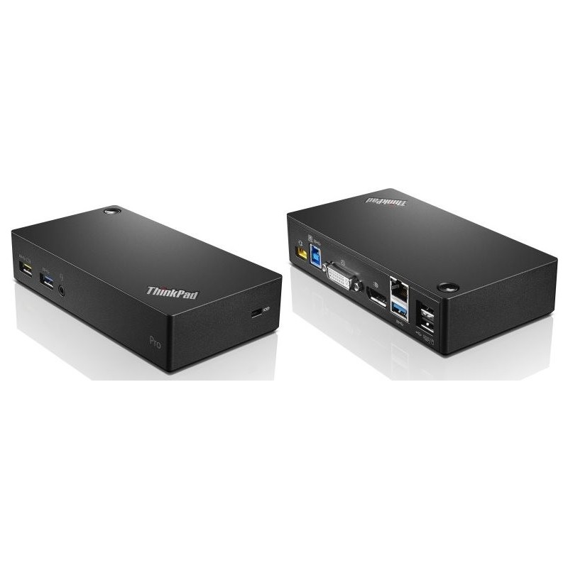 Lenovo ThinkPad USB 3.0 Pro Dock - Docking Station - USB - GigE - 45 Watt - Italienisch - für Miix 520-12, ThinkPad E480, E580,