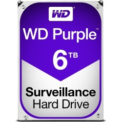 WD Purple Surveillance Hard Drive WD60PURZ - Festplatte - 6 TB - intern - 8.9 cm (3.5") - SATA 6Gb/s - 5400 U/min - Puffer: 64