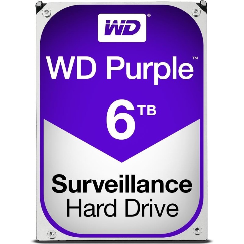 WD Purple Surveillance Hard Drive WD60PURZ - Festplatte - 6 TB - intern - 8.9 cm (3.5") - SATA 6Gb/s - 5400 U/min - Puffer: 64