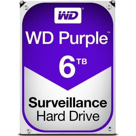 WD Purple Surveillance Hard Drive WD60PURZ - Festplatte - 6 TB - intern - 8.9 cm (3.5") - SATA 6Gb/s - 5400 U/min - Puffer: 64