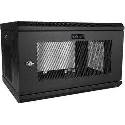 StarTech.com 6HE wandmontage Server Rack - bis zu 43cm tief - Gehäuse mit Scharnier - Netzwerkschrank - Server Schrank - Schran