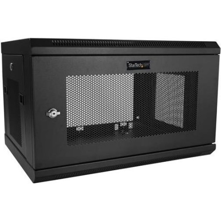 StarTech.com 6HE wandmontage Server Rack - bis zu 43cm tief - Gehäuse mit Scharnier - Netzwerkschrank - Server Schrank - Schran