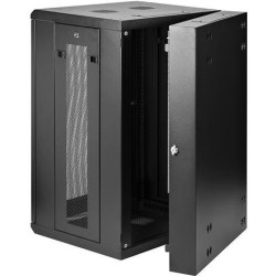 StarTech.com 18HE 48,30cm (19") Wand Netzwerkschrank - 40,5cm tiefes, mit Scharnieren versehenes, abschließbares IT/Netzwerk r