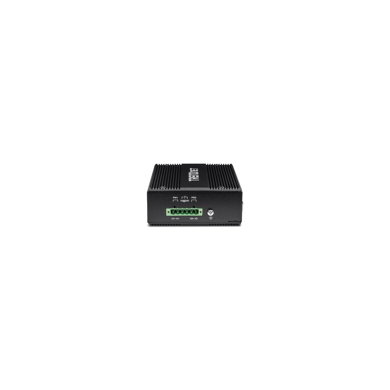 TRENDnet TI-UPG62 - Switch - nicht verwaltet - 4 x 10/100/1000 (PoE+) + 2 x Gigabit SFP - an DIN-Schiene montierbar, wandmontie