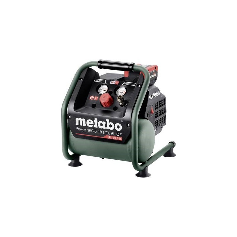 Metabo 601521850. Motorschnelligkeit der Pumpe (max): 2760 U/min, Maximaler Betriebsdruck: 8 bar, Kapazität des Luftbehälters:
