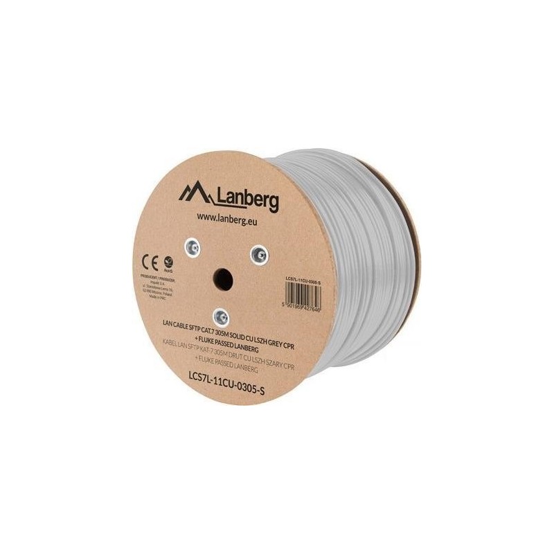 Lanberg LCS7L-11CU-0305-S Netzwerkkabel Weiß 305 mCat.7 Rohkabel S/FTP (S-STP) (LCS7L-11CU-0305-S)