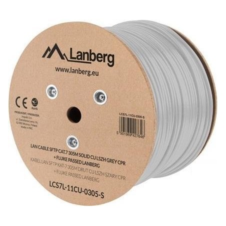 Lanberg LCS7L-11CU-0305-S Netzwerkkabel Weiß 305 mCat.7 Rohkabel S/FTP (S-STP) (LCS7L-11CU-0305-S)