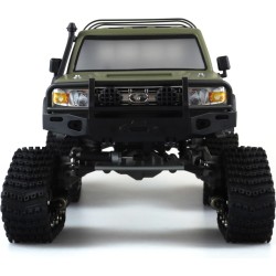 Amewi AMXRock RCX10BTS Scale Crawler Pick-Up mattgrün 1:10, RTR Brushed 1:10 RC Modellauto Elektro Crawler RtR 2,4 GHz (22462)