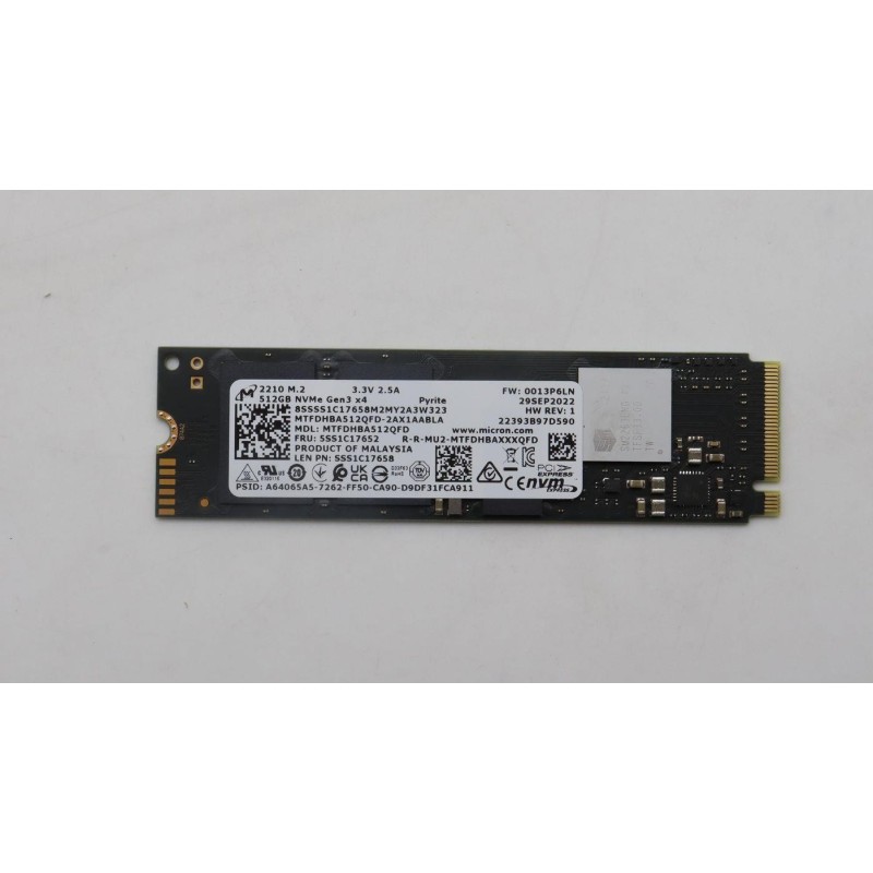 Lenovo Micron 2210 512GB M.2 PCIe 2280 MTFDHBA512QFD-2AX1AAB (5SS1C17652)