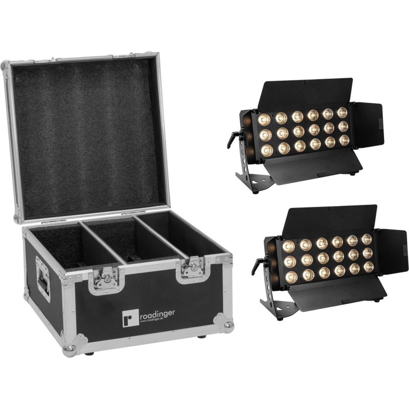 EUROLITE Set 2x LED CLS-18 QCL RGB/WW 18x7W + Flightcase (20001035)