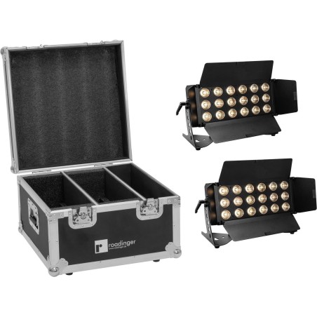 EUROLITE Set 2x LED CLS-18 QCL RGB/WW 18x7W + Flightcase (20001035)
