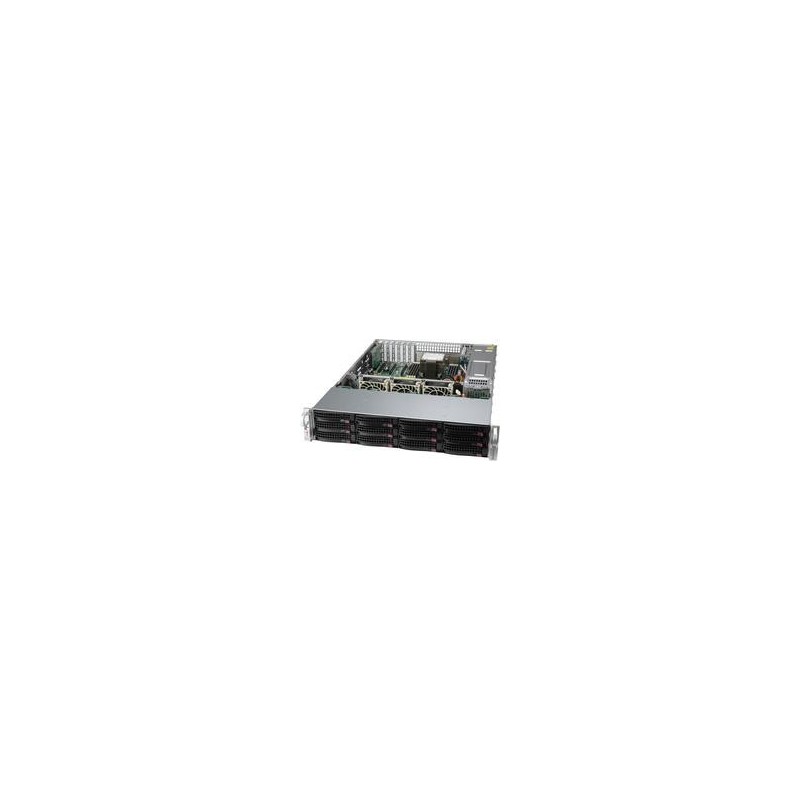 Supermicro Inc. CSE-826BAC12-R802LPB (Black) (CSE-826BAC12-R802LPB)