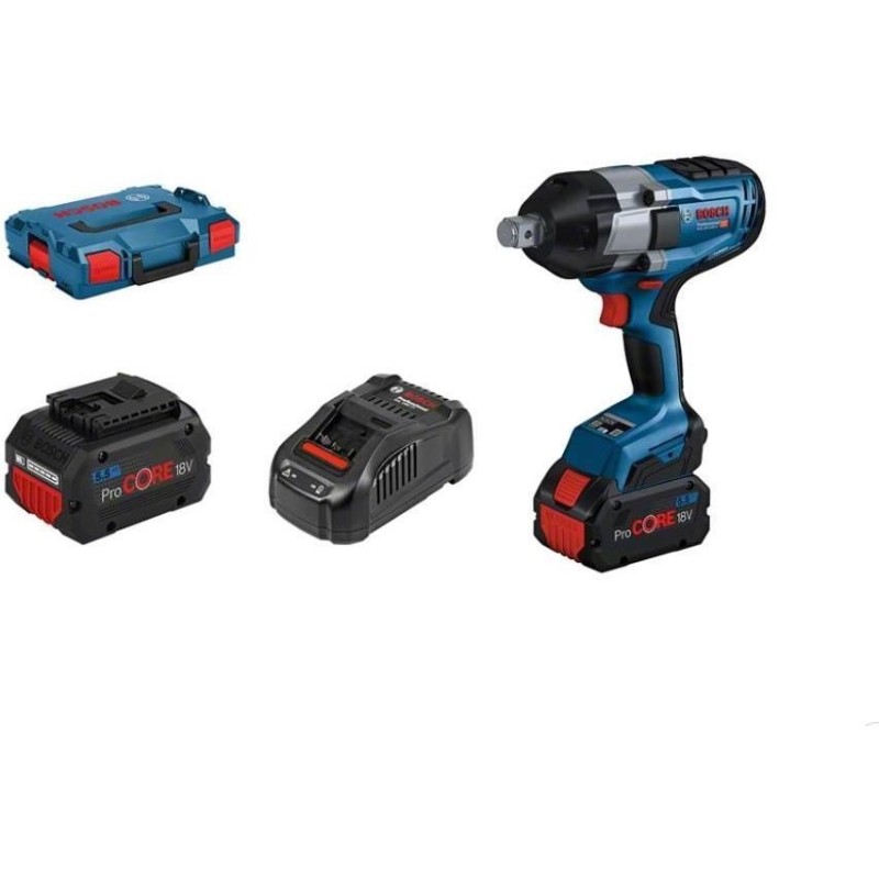 Bosch Professional GAL1880 L-Boxx 06019J8503 Akku-Drehschlagschrauber 18 V 5.5 Ah Li-Ion bürstenlos, inkl. 2. Akku, inkl. Ladeg