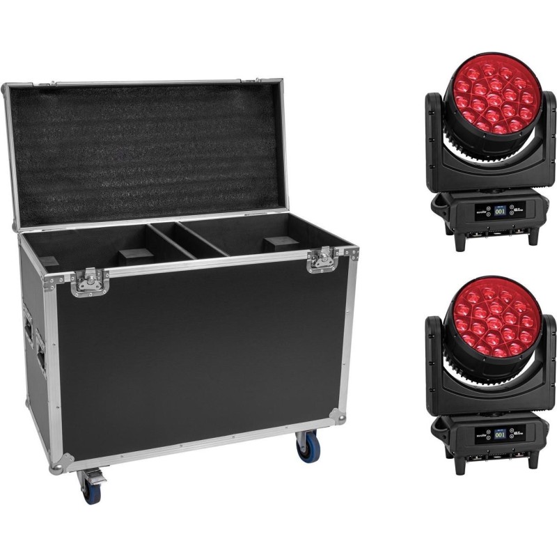 EUROLITE Set 2x LED IP TMH-H760 + Case mit Rollen (20001018)