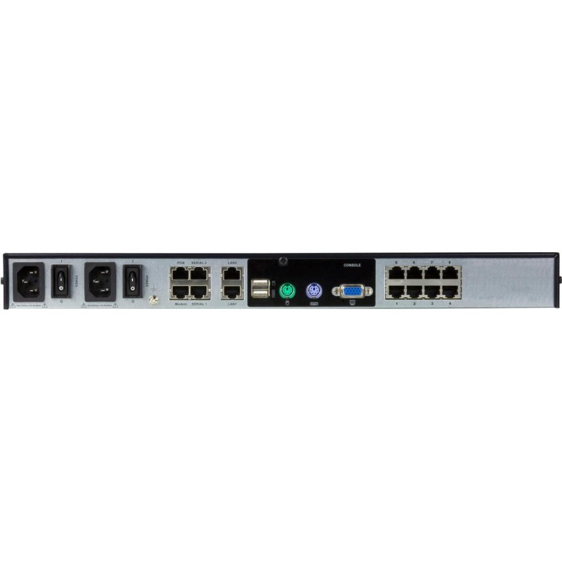 ATEN KVM over IP KN1108VA - KVM-Switch - managed - 8 x KVM port(s) - 1 lokaler Benutzer - 1 IP-Benutzer - Desktop, an Rack mont