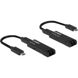 LINDY - Sender und Empfänger - USB-Erweiterung - USB 3.2 Gen 2 - über Glasfaser - bis zu 100 m