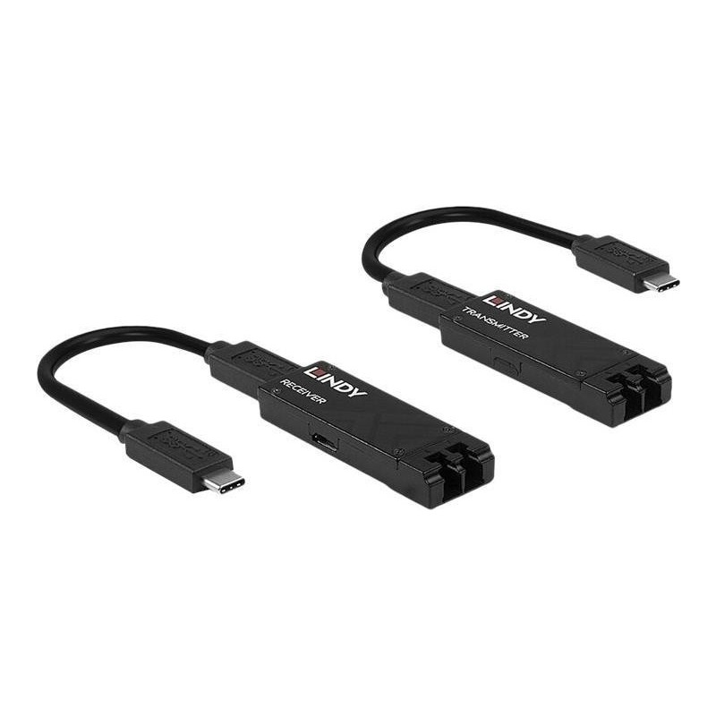 LINDY - Sender und Empfänger - USB-Erweiterung - USB 3.2 Gen 2 - über Glasfaser - bis zu 100 m