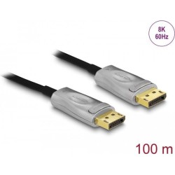 Delock - DisplayPort-Kabel - DisplayPort (M) eingerastet zu DisplayPort (M) eingerastet - DisplayPort 1.4 - 100 m - halogenfrei