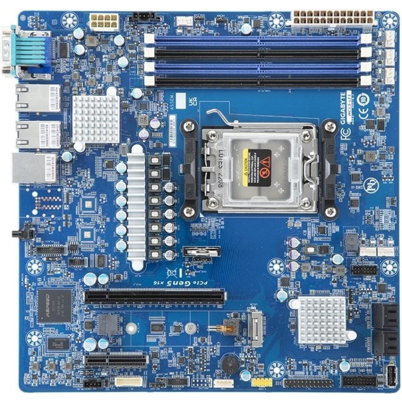Gigabyte MC13-LE1 Micro-ATX Mainboard Socket AM5 AMD B650E DDR5 bis 128 GB 10GbE (9MC13LE1NR-00)