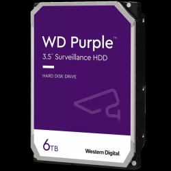 WD Purple WD64PURZ - Festplatte - 6TB - Überwachung - intern - 3.5" (8,9 cm) - SATA 6Gb/s - 5400 U/min - Puffer: 256MB (WD64PUR