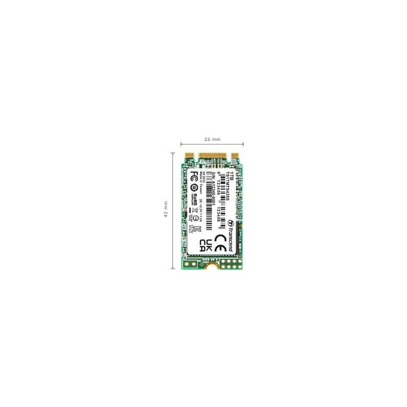 Transcend MTS425S - SSD - 1 TB - intern - M.2 2242 - SATA 6Gb/s