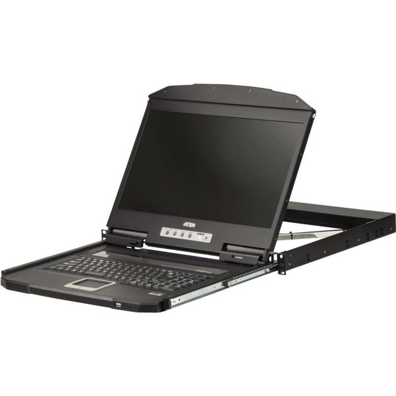 ATEN CL3700NW FR Kurze Tiefe Single Rail 18.5"-LCD Konsole USB HDMI - KVM-Konsole - FR-Layout (CL3700NW F)