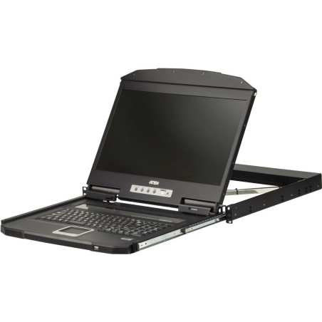 ATEN CL3700NW FR Kurze Tiefe Single Rail 18.5"-LCD Konsole USB HDMI - KVM-Konsole - FR-Layout (CL3700NW F)