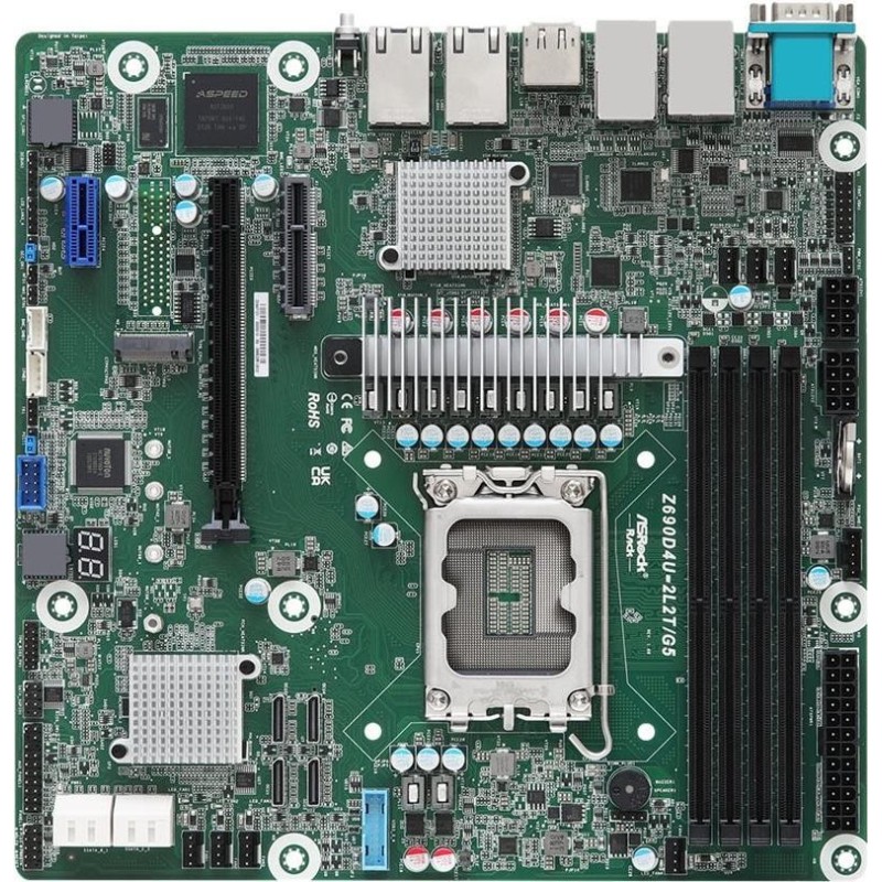 ASRock Rack Z690D4U-2L2T/G5 Mainboard micro ATX LGA1700 Z690 DDR5 2x10GbE LAN (Z690D4U-2L2T/G5)