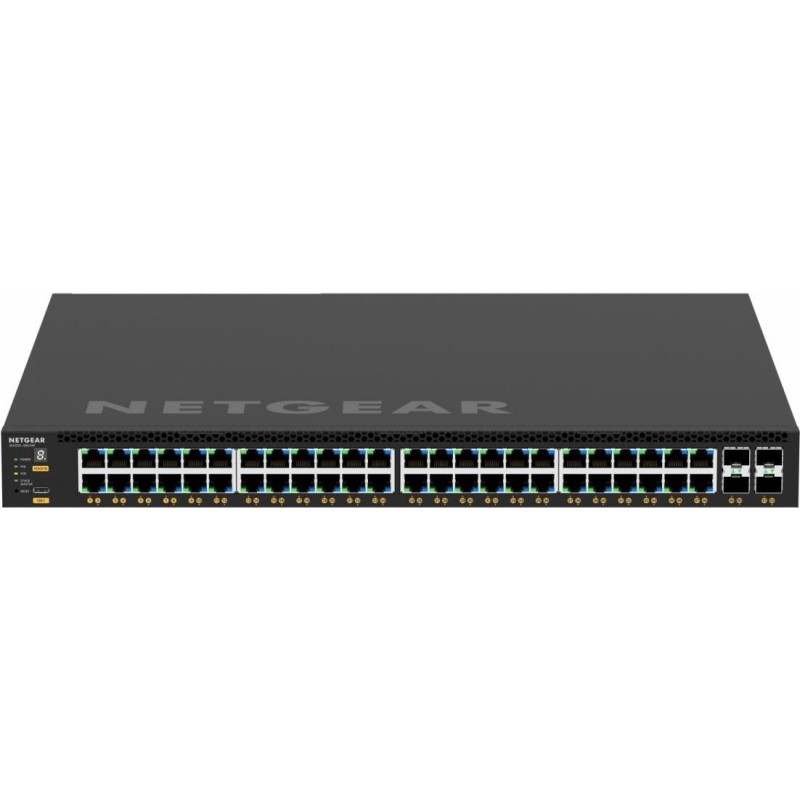 Netgear M4350-48G4XF (GSM4352)-48x1G PoE+ (236W base, up to 1,440W) and 4xSFP+ Managed Switch (GSM4352-100NES)