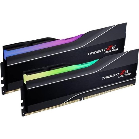 G.Skill Trident Z5 Neo RGB - DDR5 - Kit - 32GB: 2 x 16GB - DIMM 288-PIN - 6400 MHz / PC5-51200 - CL32 - on-die ECC - mattschwar