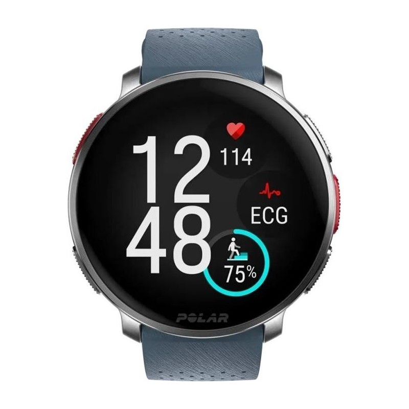 Polar Vantage V3 - Aluminum - Sportuhr mit Band - Silikon - Anzeige 3,5 cm (1,39") - 32GB - Bluetooth - 57 g - himmelblau (9001
