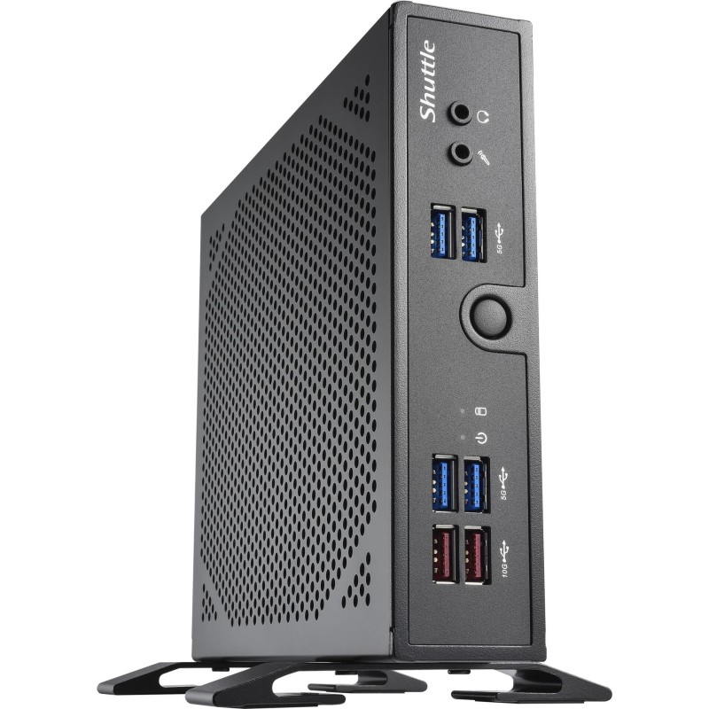Shuttle XPC slim DS50U3 - Barebone - Slim-PC - 1 x Core i3 i3-1315U / 1,2 GHz - RAM 0GB - UHD Graphics - 1GbE, 2,5GbE - Schwarz