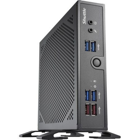 Shuttle XPC slim DS50U3 - Barebone - Slim-PC - 1 x Core i3 i3-1315U / 1,2 GHz - RAM 0GB - UHD Graphics - 1GbE, 2,5GbE - Schwarz