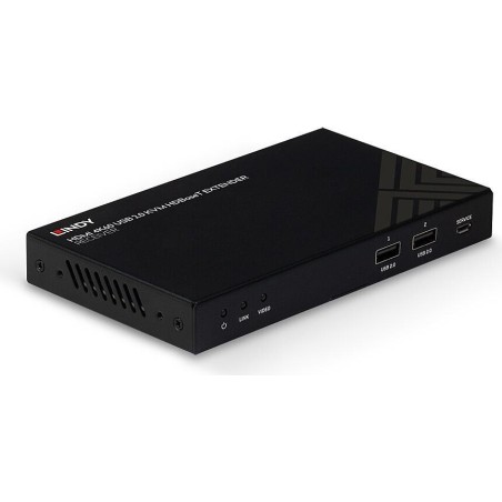 LINDY - KVM / Audio / Serial / Infrared Extender - Empfänger - HDBaseT 2,0 - über CAT 6 - USB - bis zu 150 m (38389)