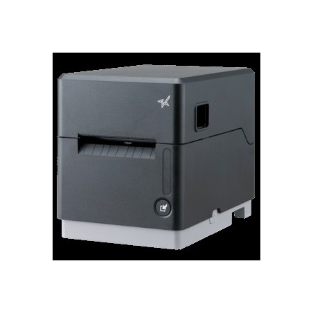 Star mC-Label3, CloudPRNT, Etiketten, Bonrolle, 8 Punkte/mm (203dpi), Cutter, linerless, USB, USB-C, BT, Ethernet, grau Etikett