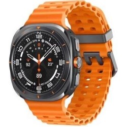 Samsung Galaxy Watch Ultra - 47 mm - Titan - intelligente Uhr mit marine band - Gummi - Orange - Bandgröße: S/M/L - Anzeige 3.8
