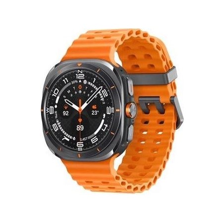 Samsung Galaxy Watch Ultra - 47 mm - Titan - intelligente Uhr mit marine band - Gummi - Orange - Bandgröße: S/M/L - Anzeige 3.8