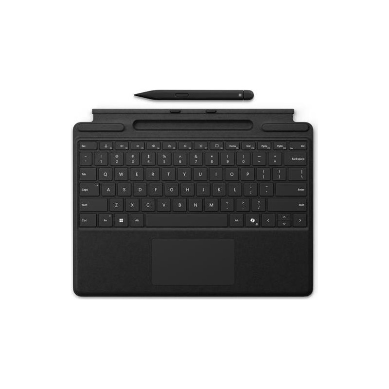 Microsoft Surface Pro Keyboard - Tastatur - mit Trackpad, Beschleunigungsmesser, Surface Slim Pen 2 Ablage- und Ladeschale - QW