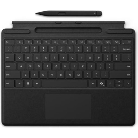 Microsoft Surface Pro Keyboard - Tastatur - mit Trackpad, Beschleunigungsmesser, Surface Slim Pen 2 Ablage- und Ladeschale - QW
