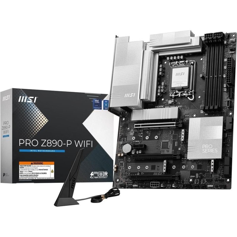 MSI PRO Z890-P WIFI - Motherboard - ATX - LGA1851-Sockel - Z890 Chipsatz - USB4, USB-C 3,2 Gen 2x2, USB 3,2 Gen 1, USB-C 3,2 Ge