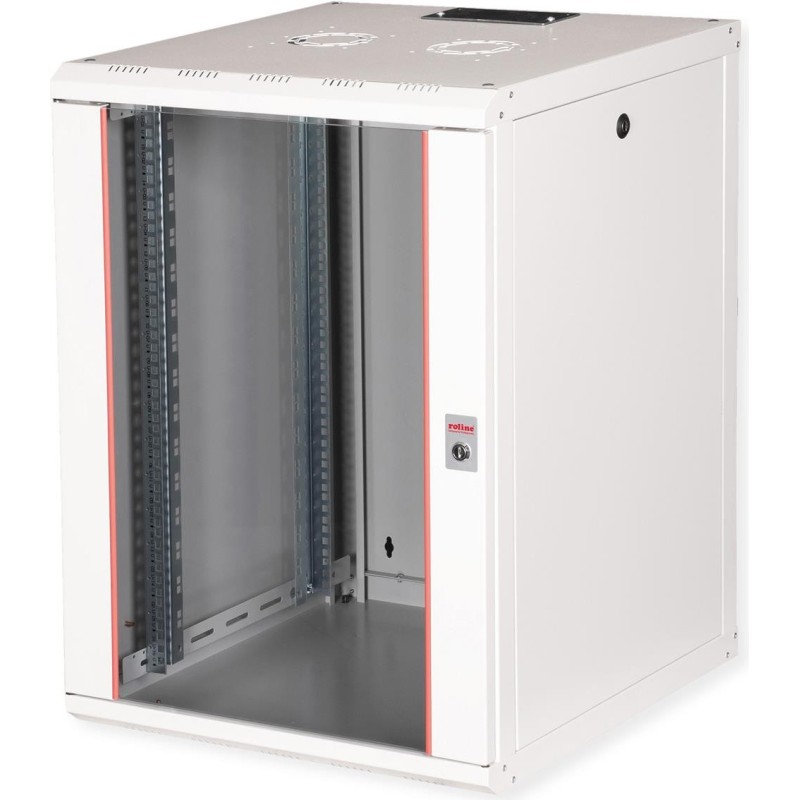 Roline Pro - Schrank Netzwerkschrank - 600 x 600 mm (B x T) - geeignet für Wandmontage - Hellgrau, RAL 7035 - 16U - 48.3 cm (19