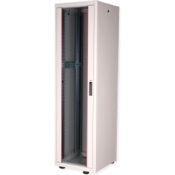 Roline Basic - Gehäuse Netzwerkschrank - mit Glastür, 600 x 600 mm (B x T) - RAL 7035, Hellgrau - 42HE - 48.3 cm (19") (26.21.0