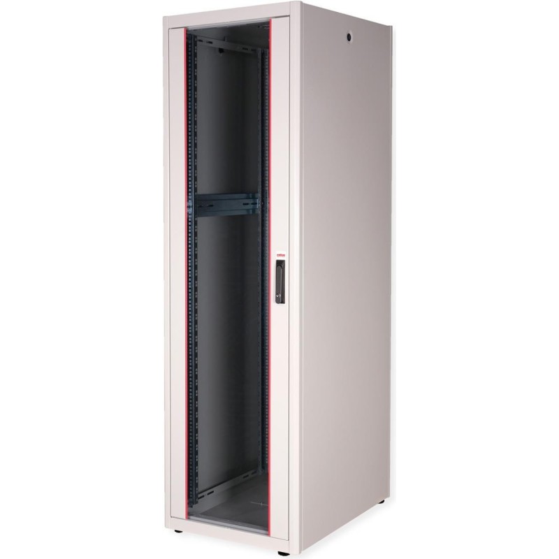 Roline Basic - Schrank Netzwerkschrank - Glas Tür - Hellgrau, RAL 7035 - 42HE - 48.3 cm (19") (26.21.0043)