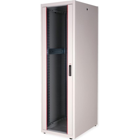 Roline Basic - Schrank Netzwerkschrank - Glas Tür - Hellgrau, RAL 7035 - 42HE - 48.3 cm (19") (26.21.0043)