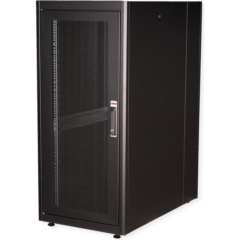 Roline Basic - Schrank Netzwerkschrank - perforierte Tür - Jet Black, RAL 9005 - 26U - 48.3 cm (19") (26.21.0203)