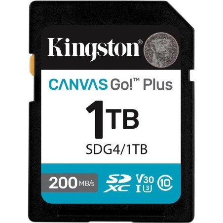 Kingston Canvas Go Plus - Flash-Speicherkarte - 1 TB - Video Class V30 / UHS-I U3 / Class10 - SDXC UHS-I (SDG4/1TB)